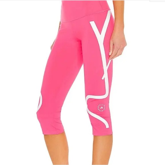 STELLA MCCARTNEY X ADIDAS WOMEN’S Tp 3/4 TI P BLUE LEGGINGS IN SIZE SMALL NWT - Picture 3 of 6